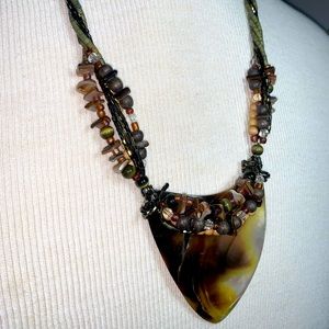 Sharks tooth style shell necklace